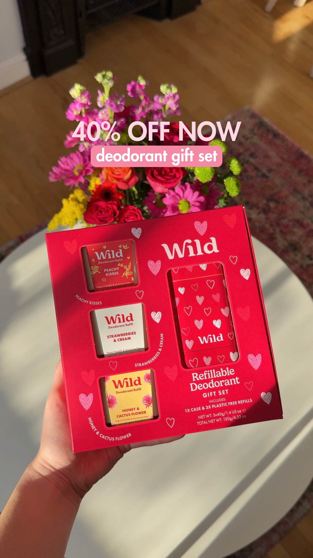 Wild Facebook ad: Refillable personal care that will steal their heart - 40%…