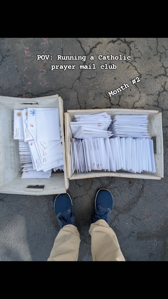 Pray On Paper Facebook ad: Catholic prayer mail club