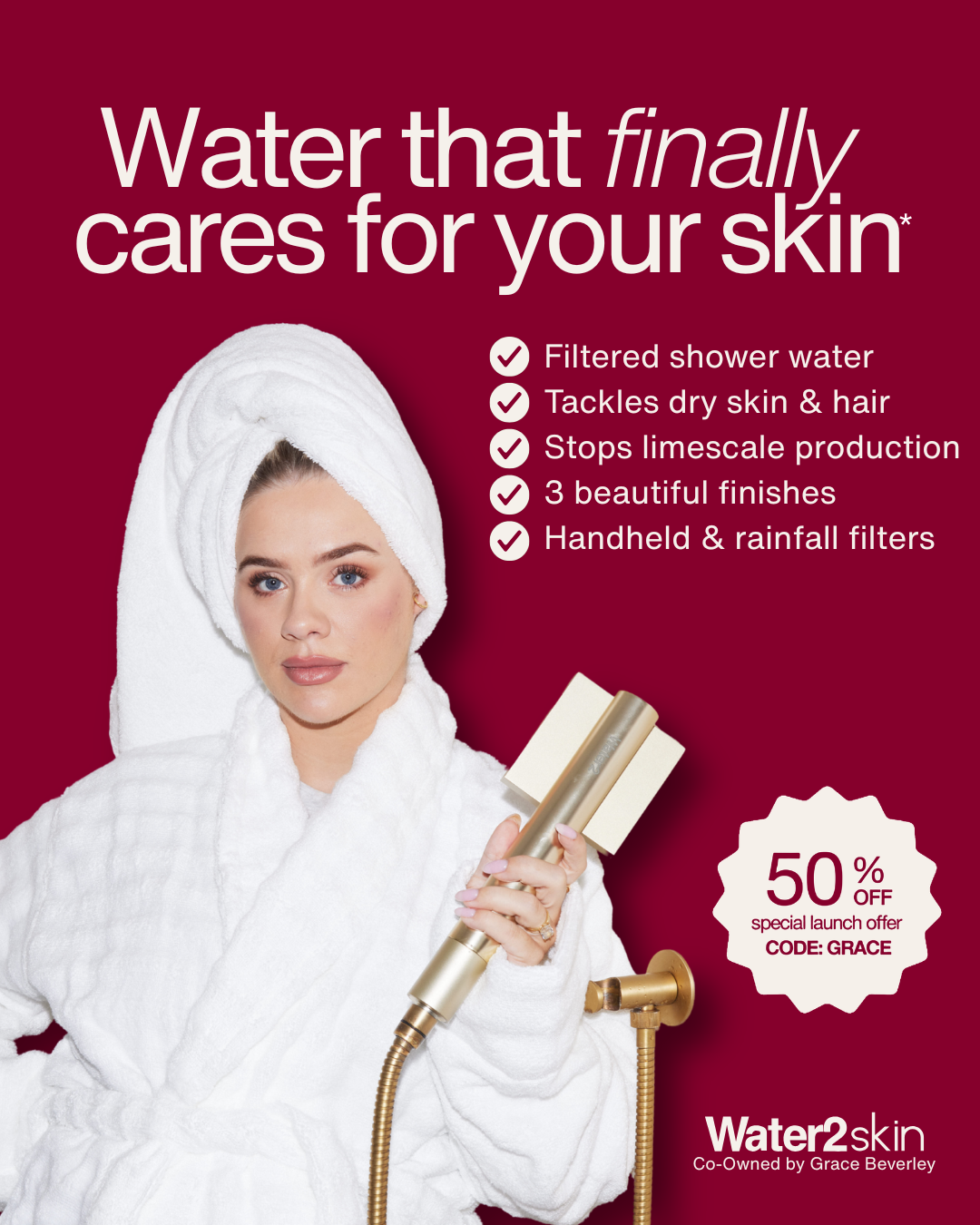 Water2skin Facebook ad