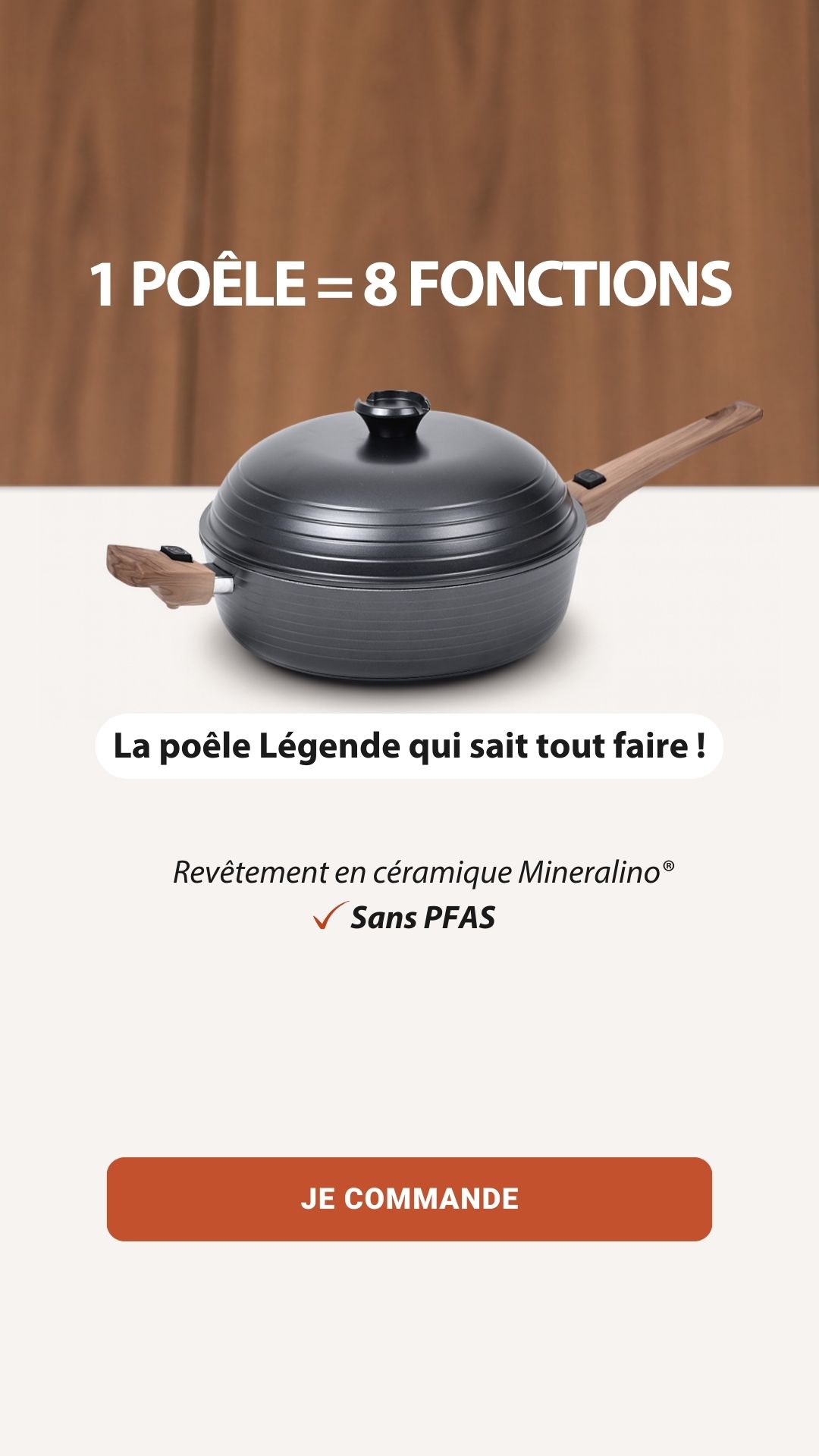 Durandal Facebook ad: Infinity: 1 poêle, 8 usages