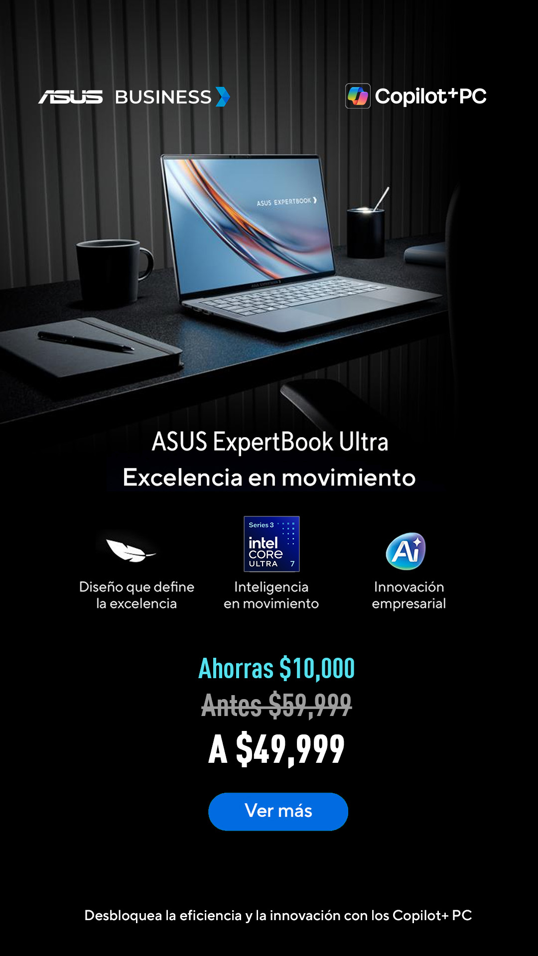 ASUS Facebook ad: Excelencia en movimiento