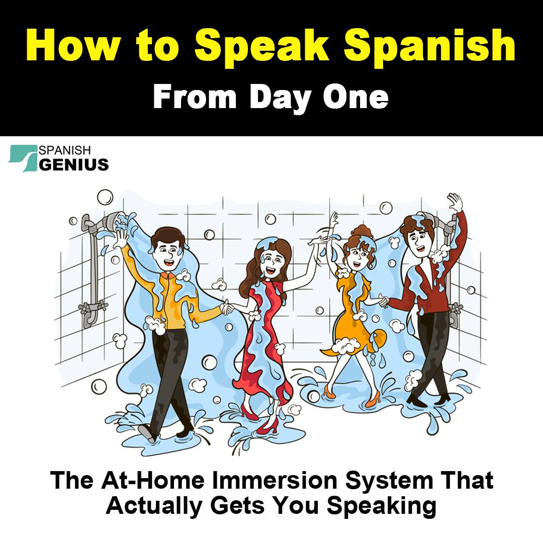 Synergy Spanish Facebook ad: From Silent to Speaking in 7 days