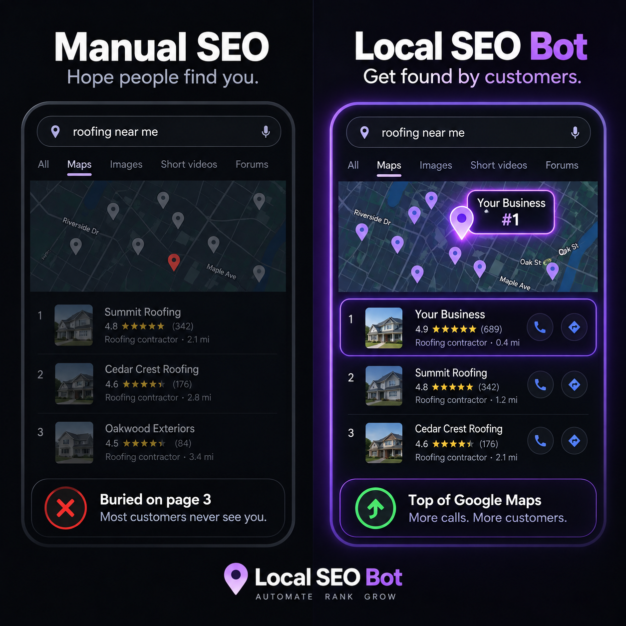 Local SEO Bot Facebook ad: Rank Higher in 30 Days, Guaranteed