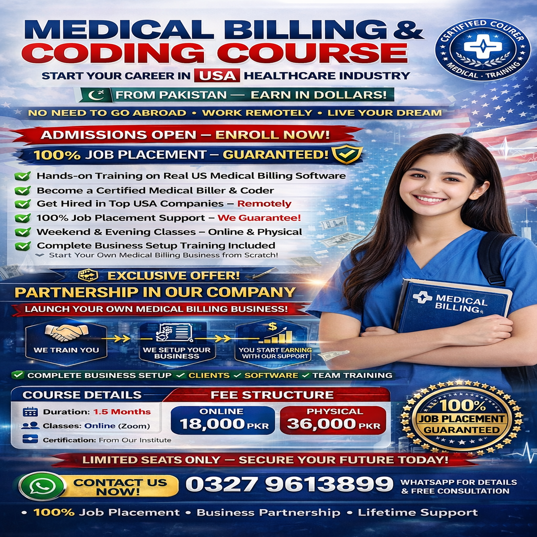 Professional Medical billing and RCM services Facebook ad: Medical billing and coding course | 100% job placement |…