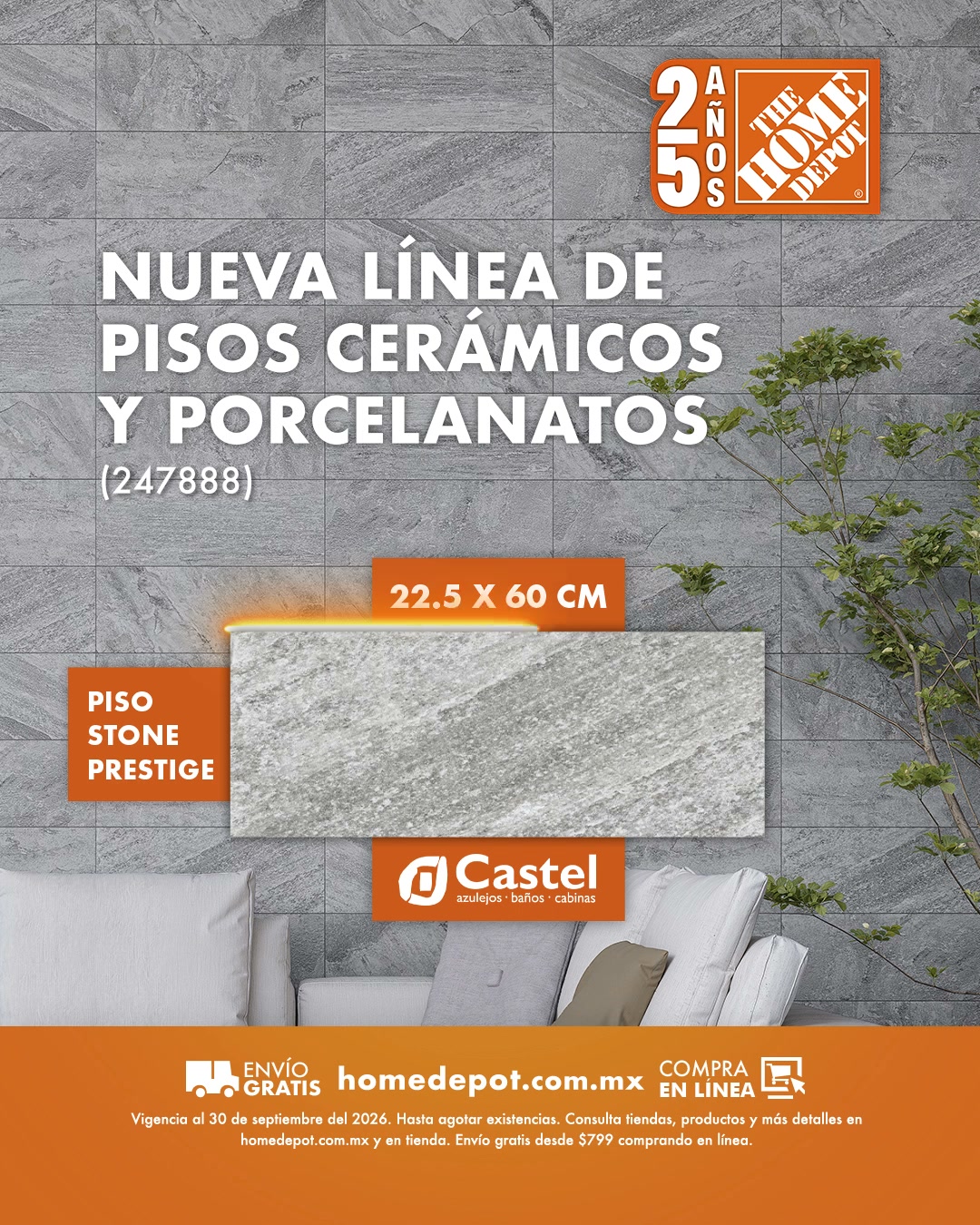 The Home Depot México Facebook ad: ¿Moderno? ¿Clásico? ¿Tipo mármol o piedra?