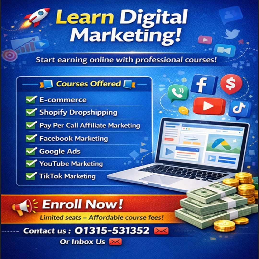 Sapnil It Academy Facebook ad: স্কিল শিখুন, অনলাইন ইনকাম শুরু করুন