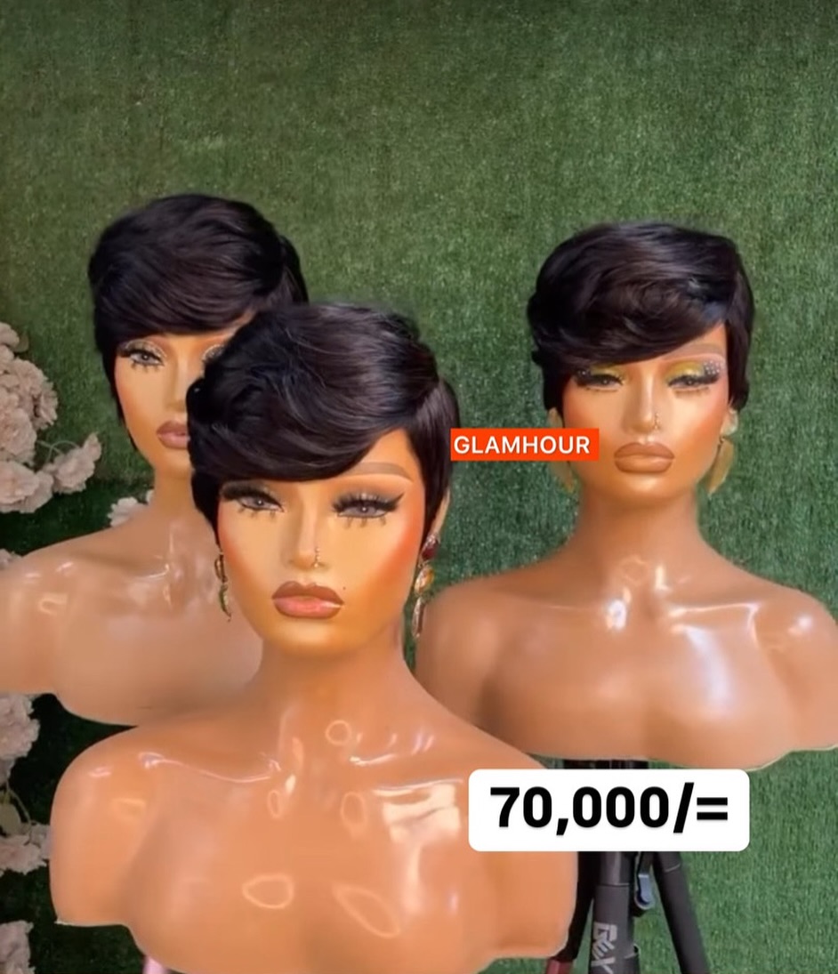 Glam Hour Facebook ad: PERUVIAN PIXIE WIGS ARE NOW ON SUPER SALE.!