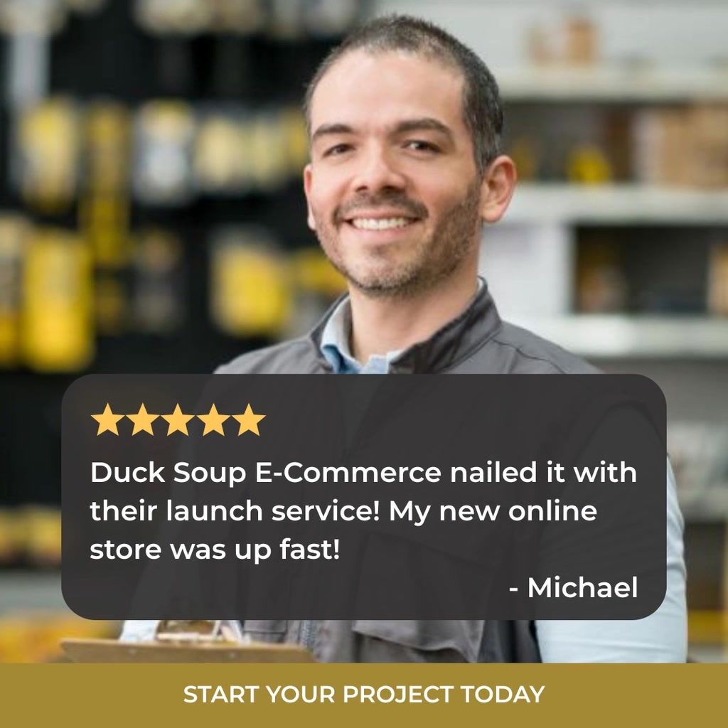 Duck Soup E-Commerce Facebook ad: Launch Your Store With Expert Help