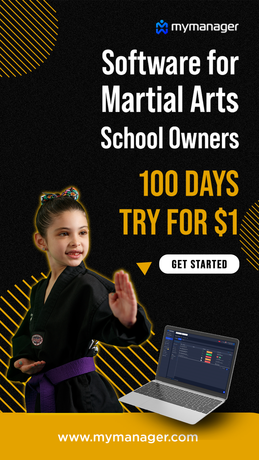 Mymanager Facebook ad from Apr 28, 2025