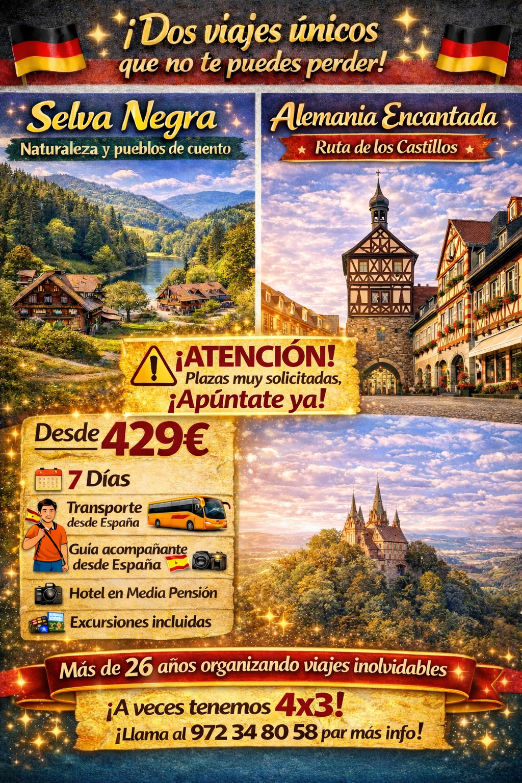Viajes Europ Tours Facebook ad: ¡DOS VIAJES ESPECTACULARES QUE NO TE PUEDES PERDER!