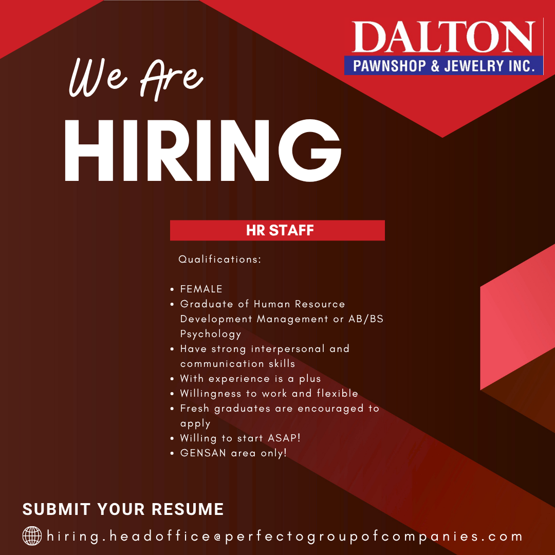 Perfecto Group of Companies Facebook ad: Looking for diligent and reliable team members.