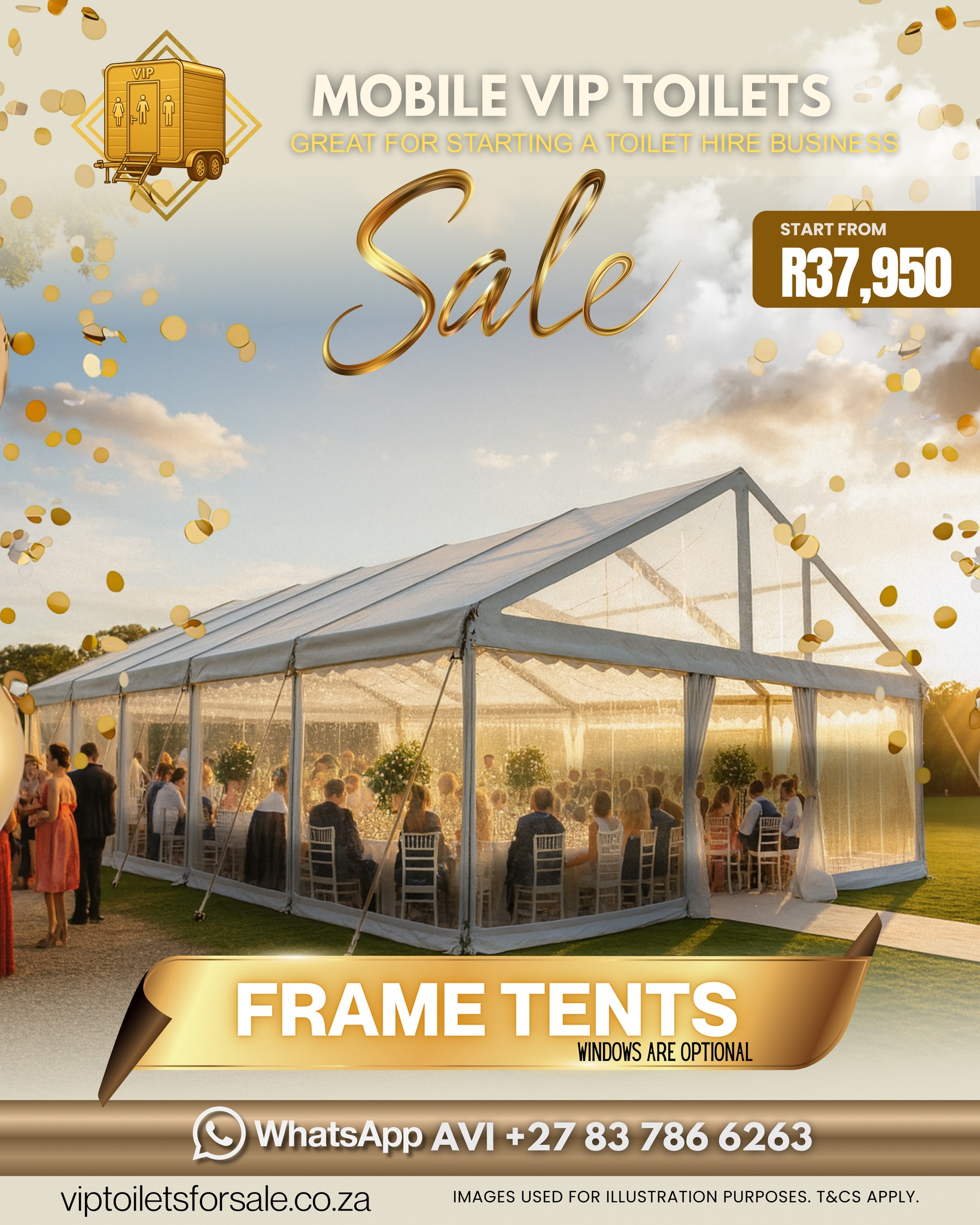 VIP  Toilets For Sale Facebook ad