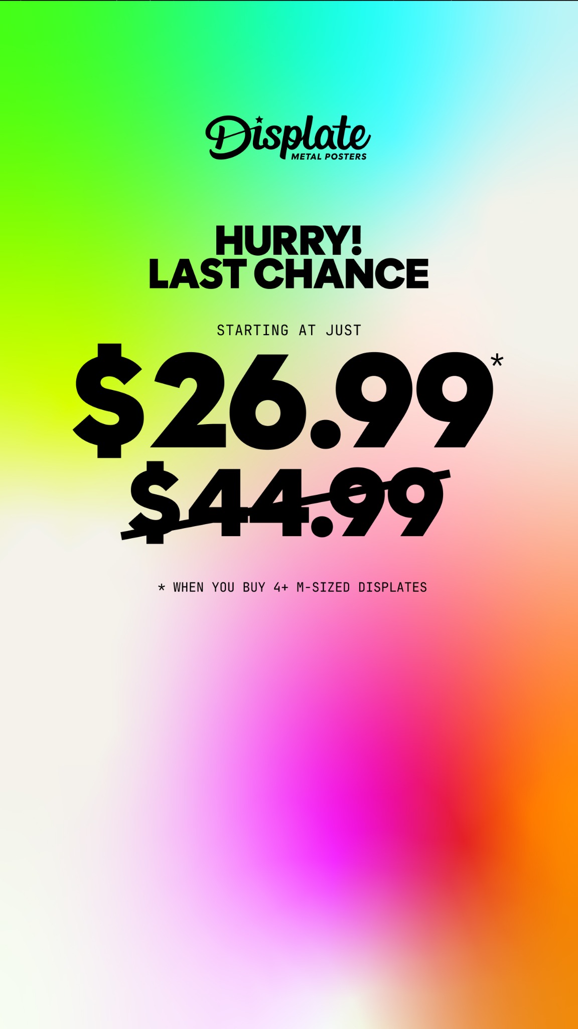 Displate Facebook ad