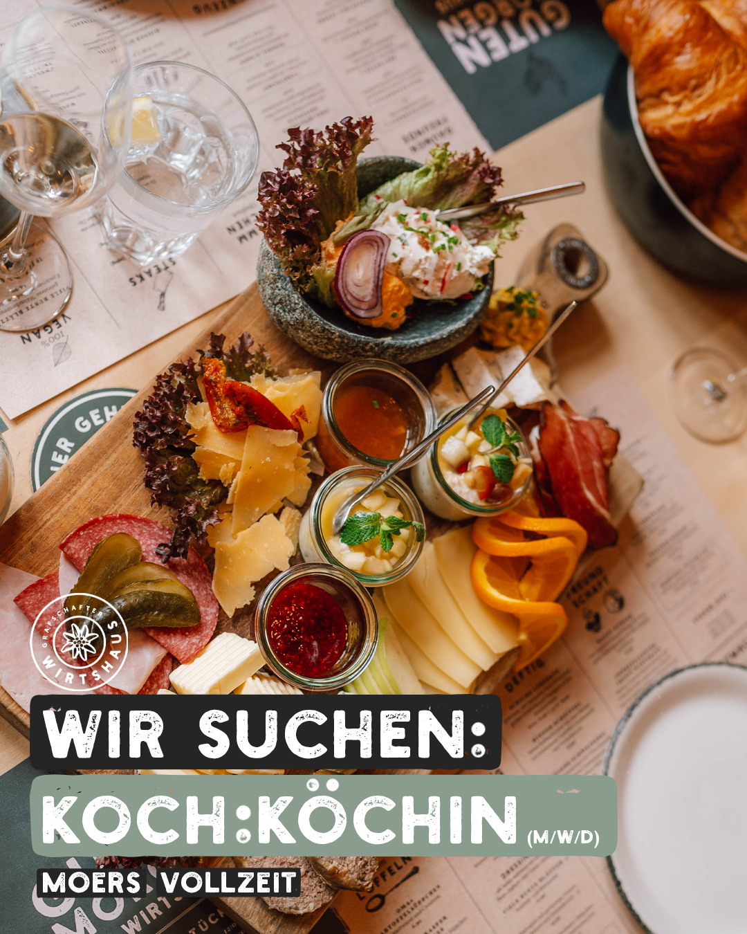 Grafschafter Wirtshaus Facebook ad: Kellner:in (m/w/d) gesucht!