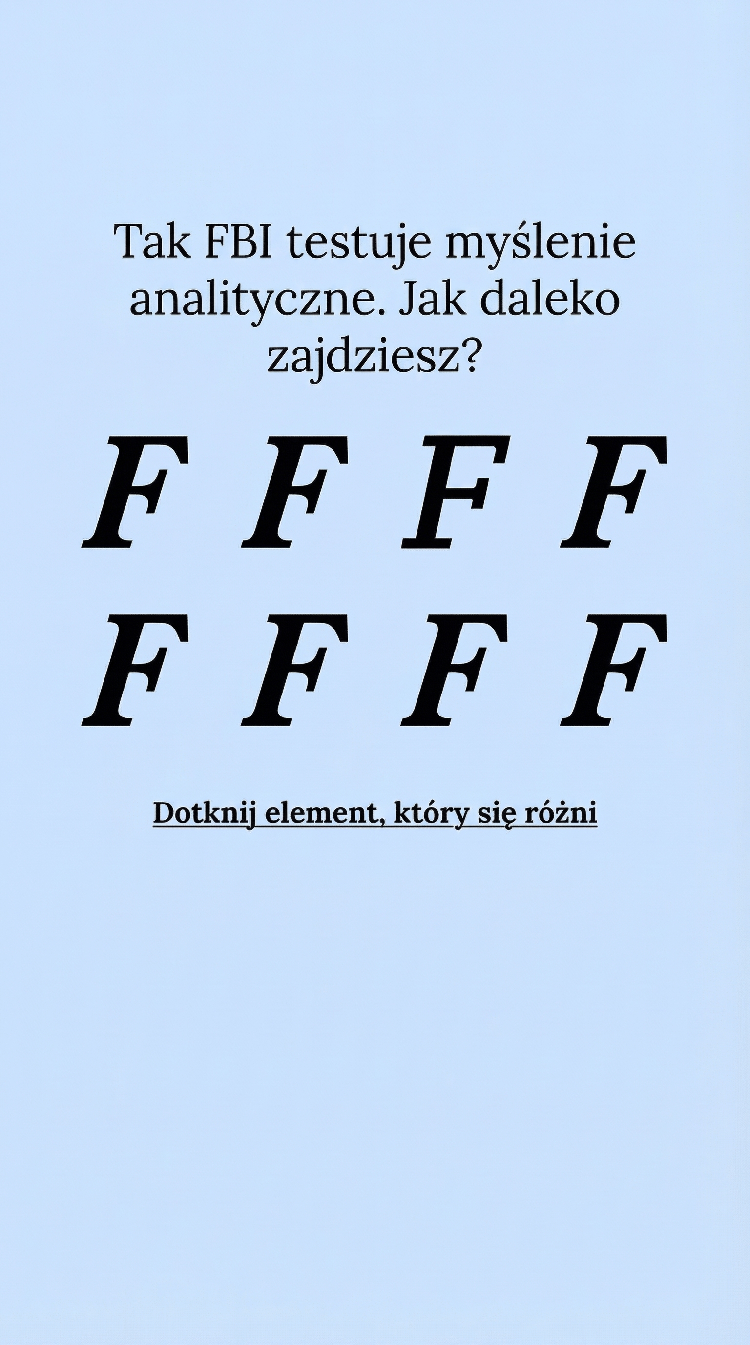 International IQ test Facebook ad