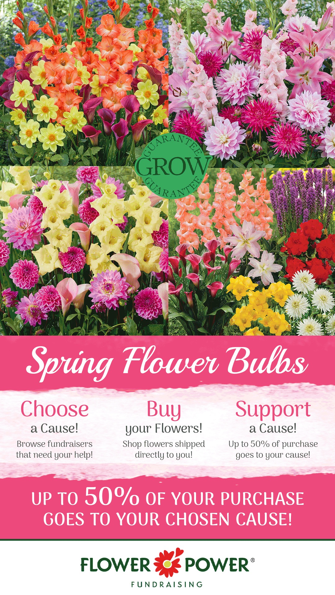 Flower Power Fundraising Facebook ad