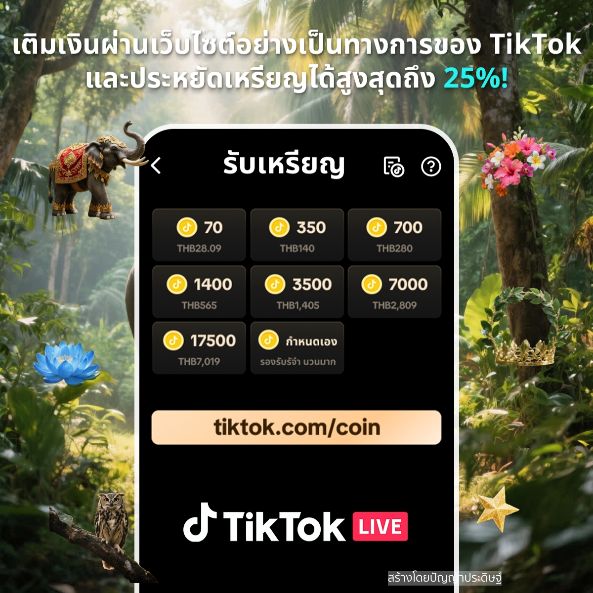 TikTok LIVE Facebook ad
