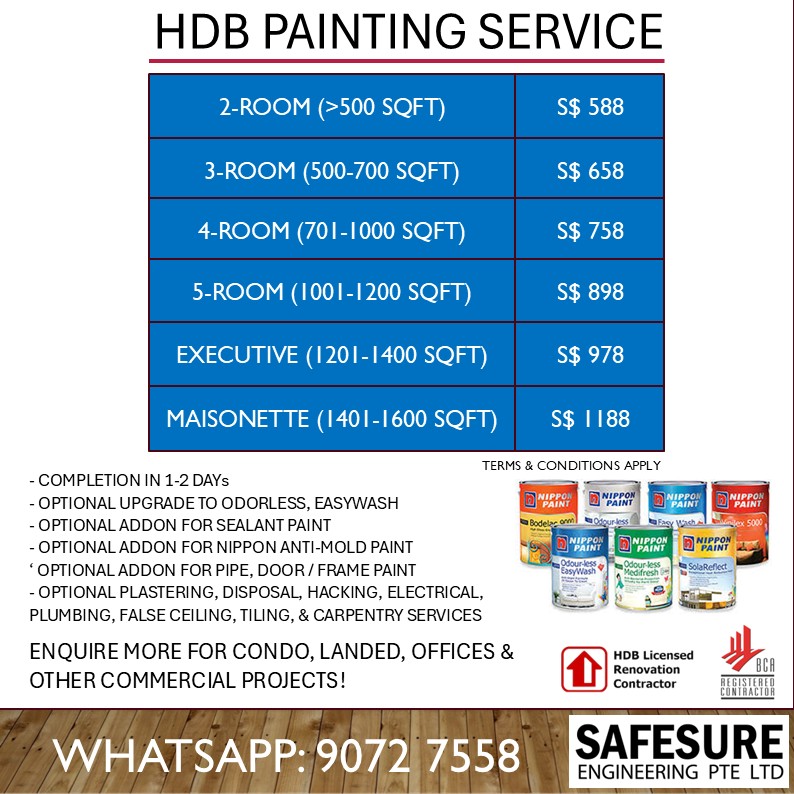 SAFESURE Facebook ad: March 2026 Painting Promotion