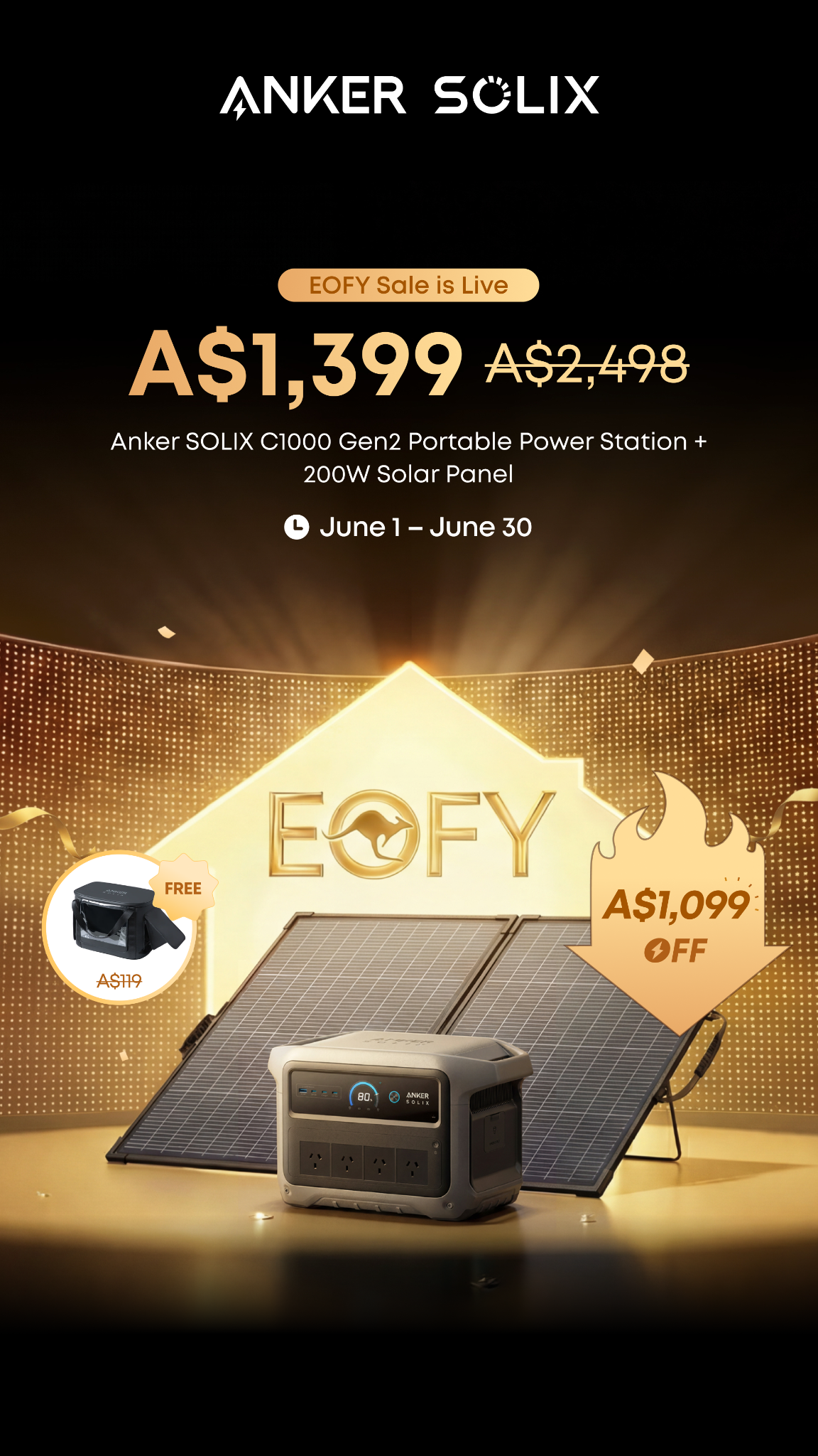 Anker SOLIX Facebook ad