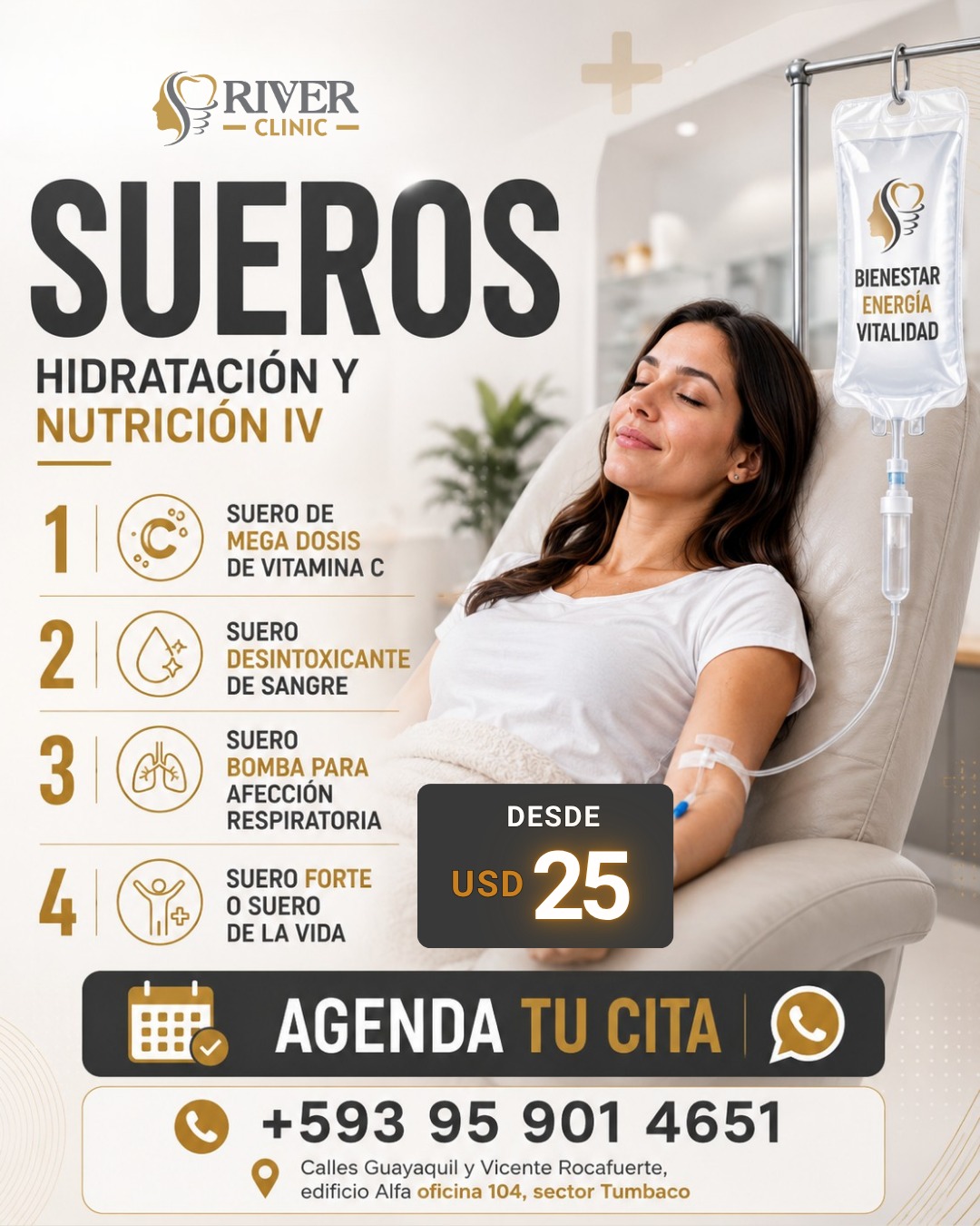 River Clinic Facebook ad: Recupera tu bienestar desde adentro
