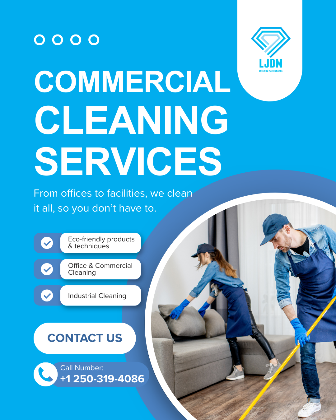 LJDM Janitorial Facebook ad