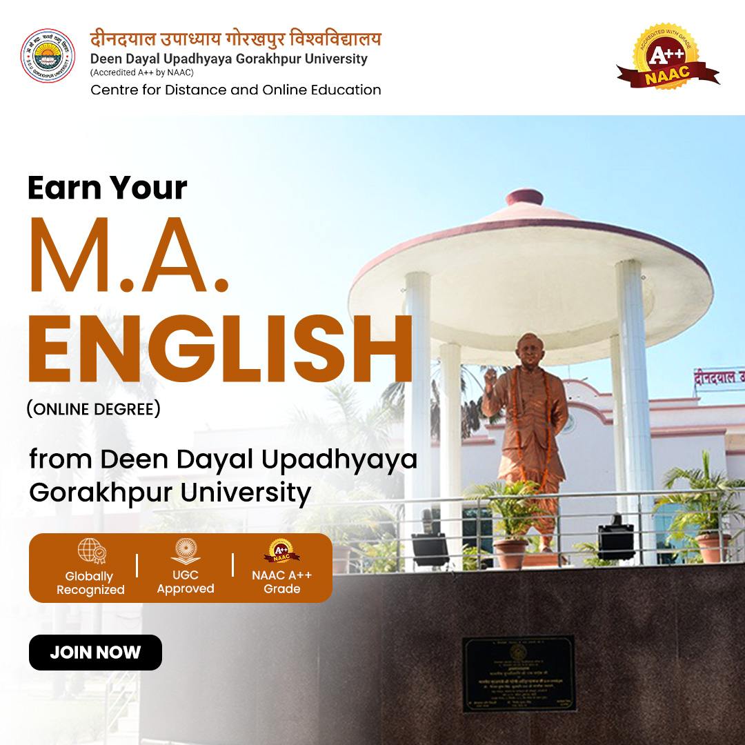 DDUGU - CDOE Facebook ad: M.A. in English from DDU Gorakhpur University