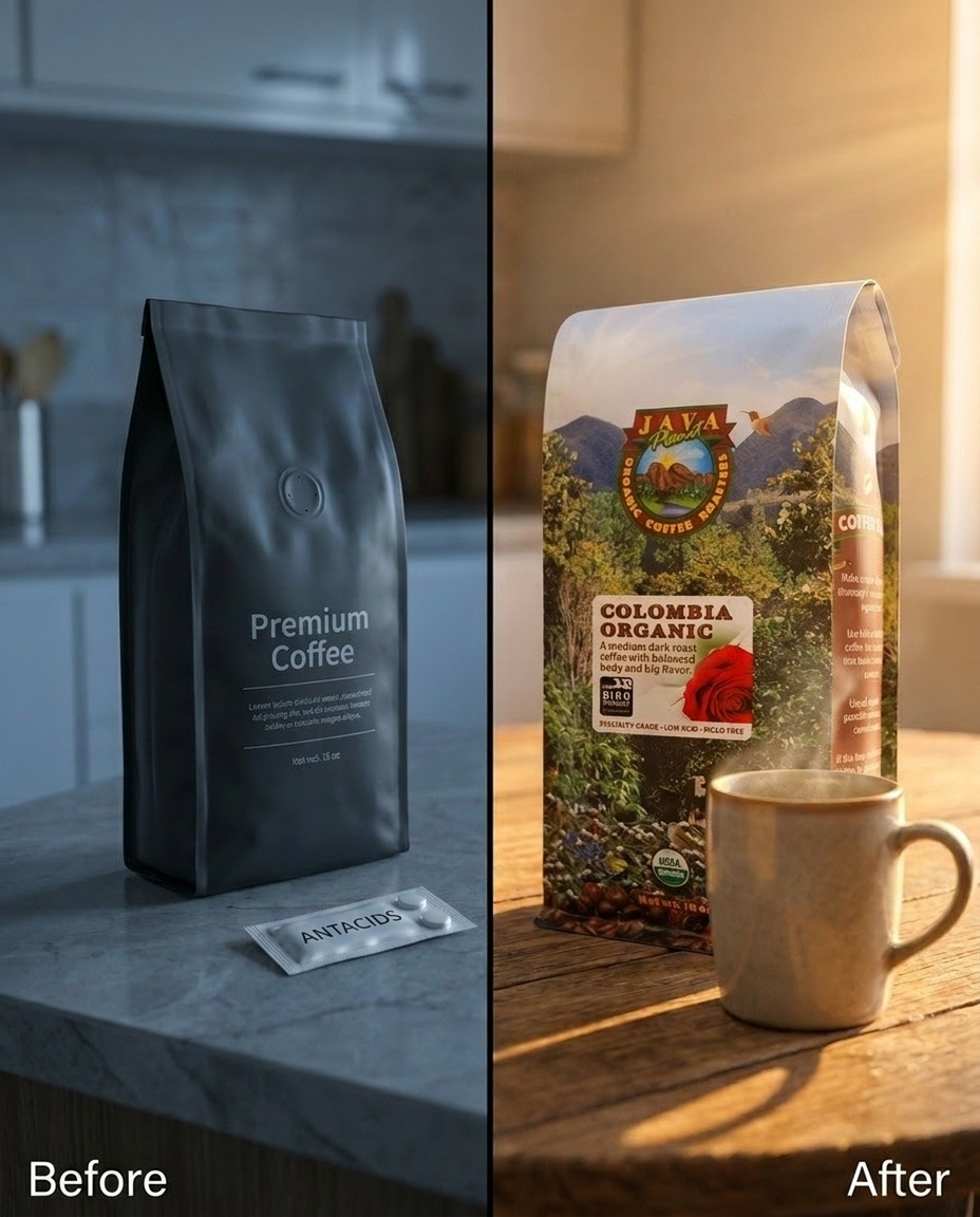 Java Planet Organic Coffee Facebook ad: Java Planet Organic Coffee Beans Whole, Medium Dark Roast…