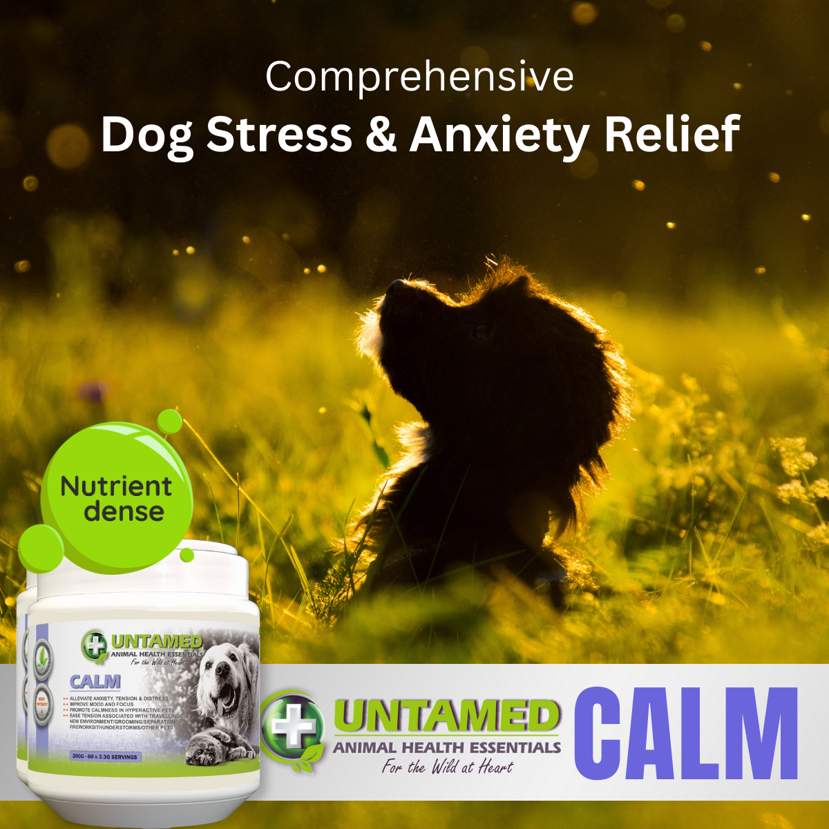 Untamed Animal Health - SA Facebook ad: Help your dog stay relaxed, focused, and emotionally…
