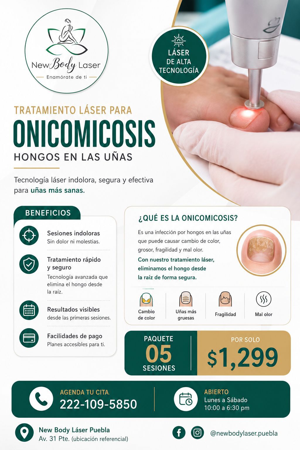 New Body Láser Puebla Facebook ad: ¿Notas cambios en el color, grosor o apariencia…