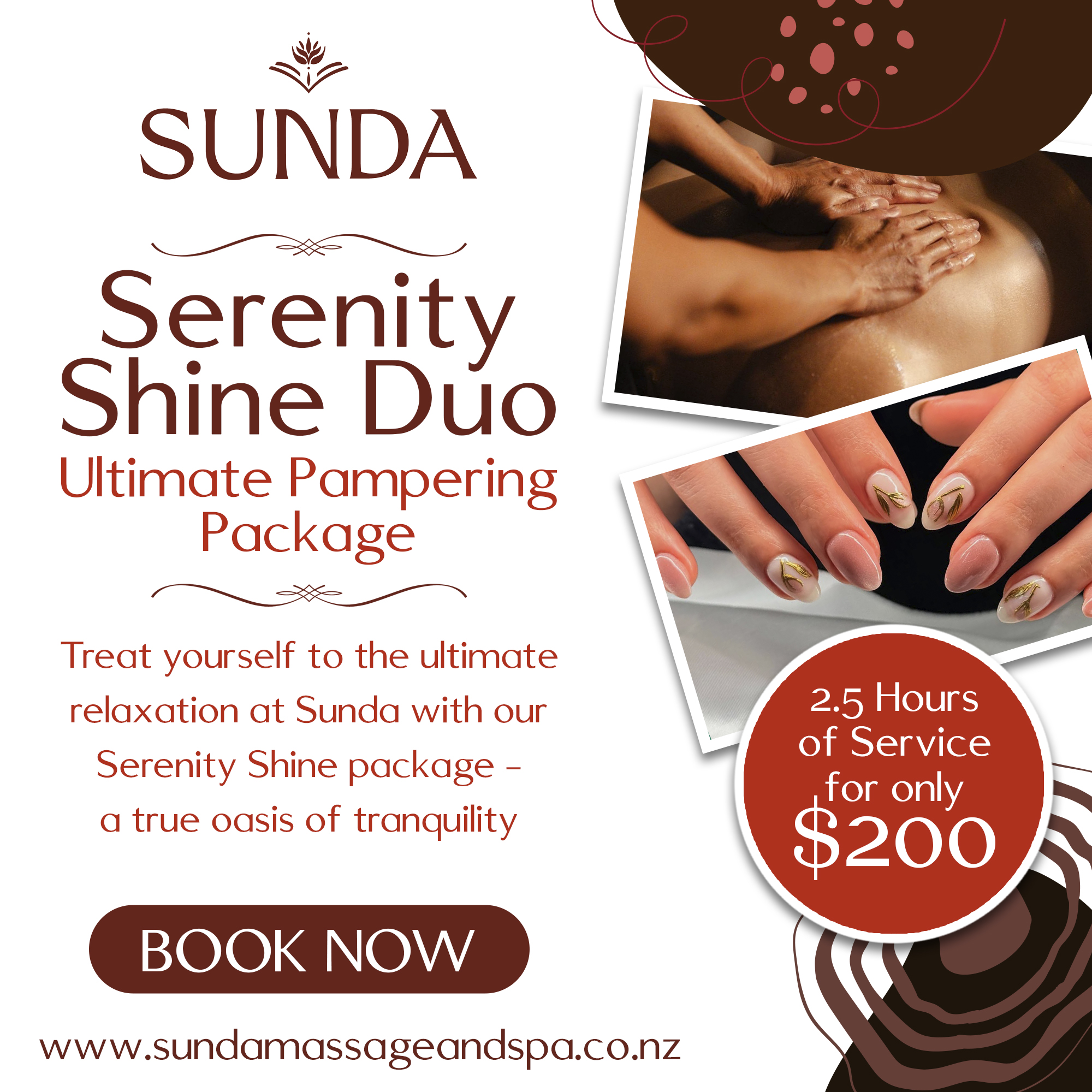 SUNDA Massage and Spa Facebook ad: Experience True Relaxation