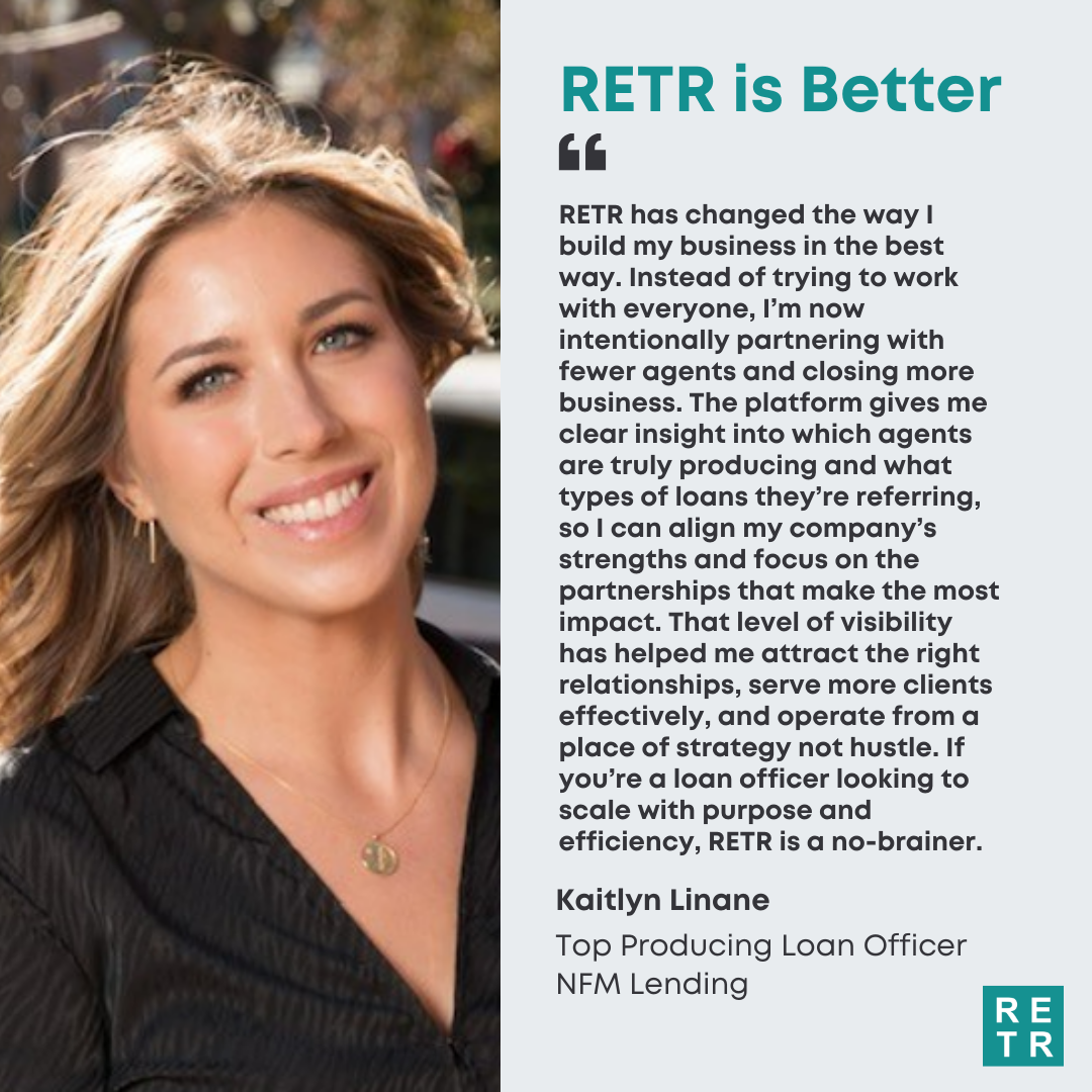 RETR Facebook ad: Close More Loans With Real Data
