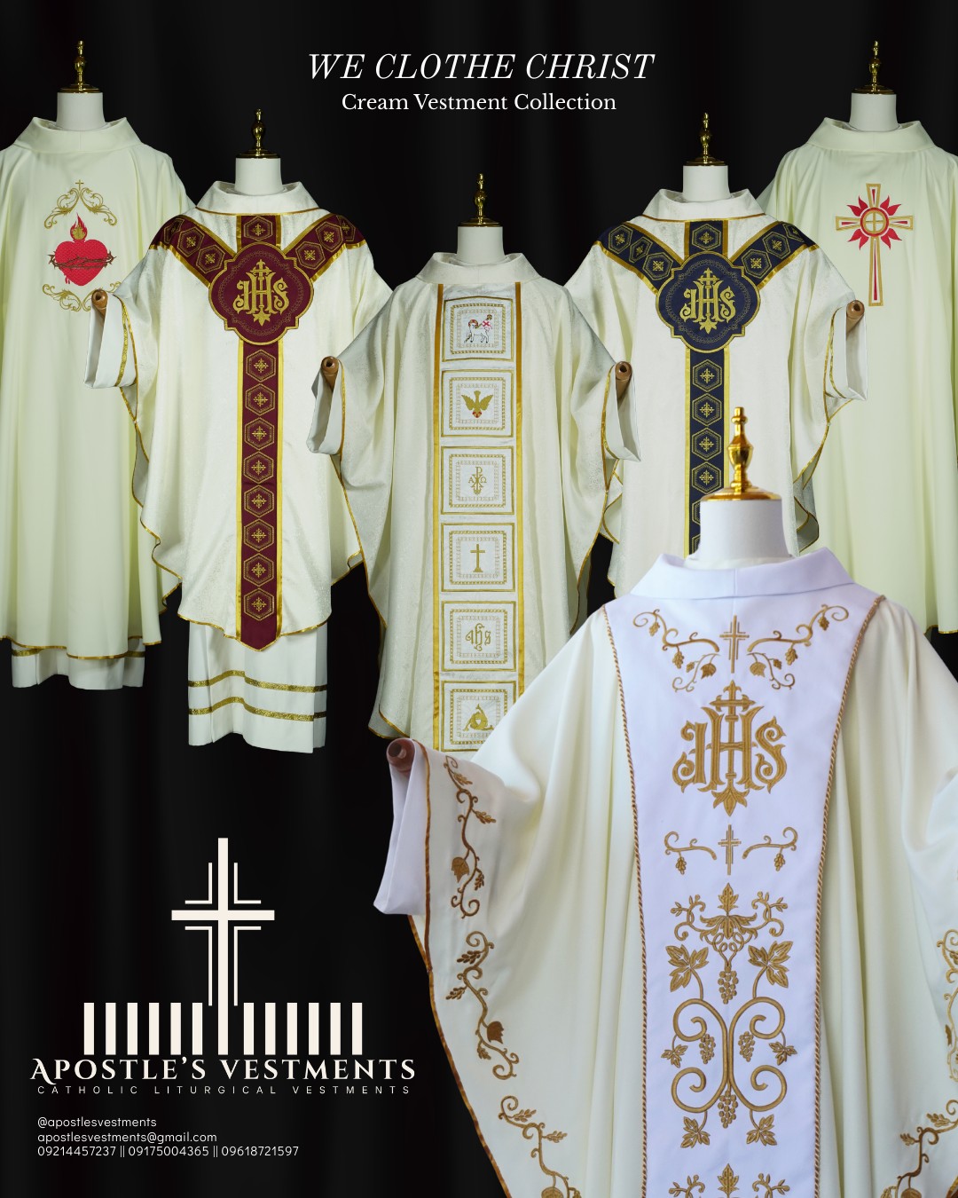 Apostle’s Vestments Facebook ad: CREAM VESTMENT COLLECTION