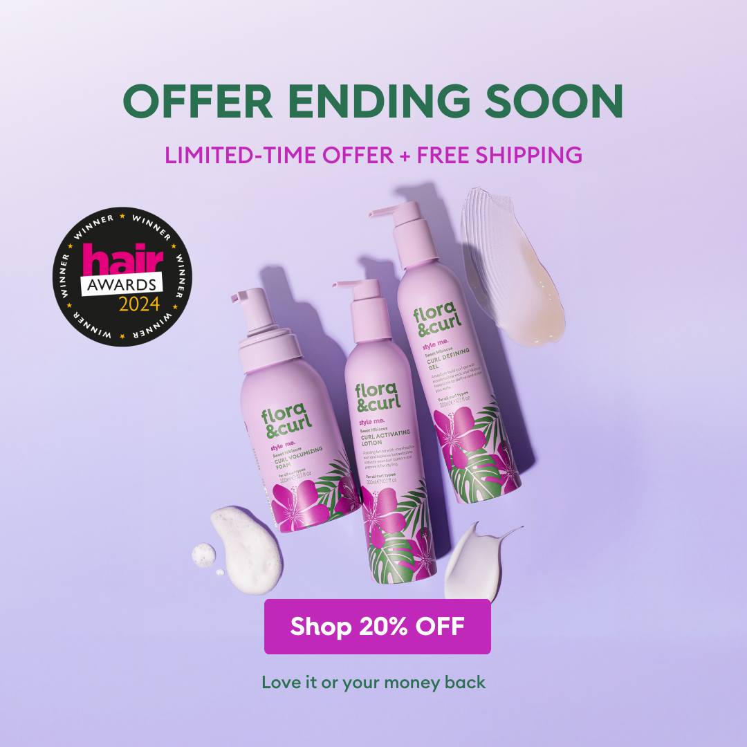 Flora & Curl Haircare Facebook ad