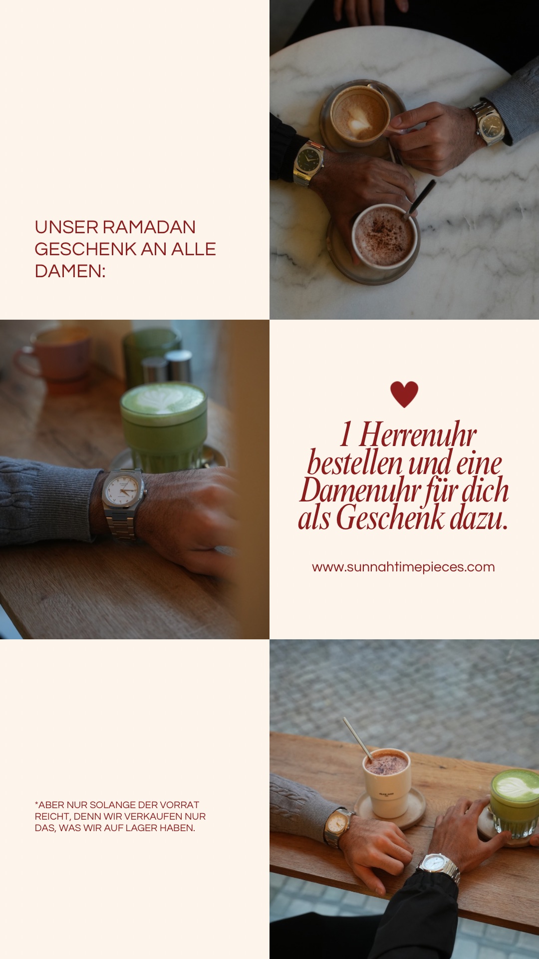 Sunnah Timepieces Facebook ad: AKTION: 1+1 Ramadan Spezial
