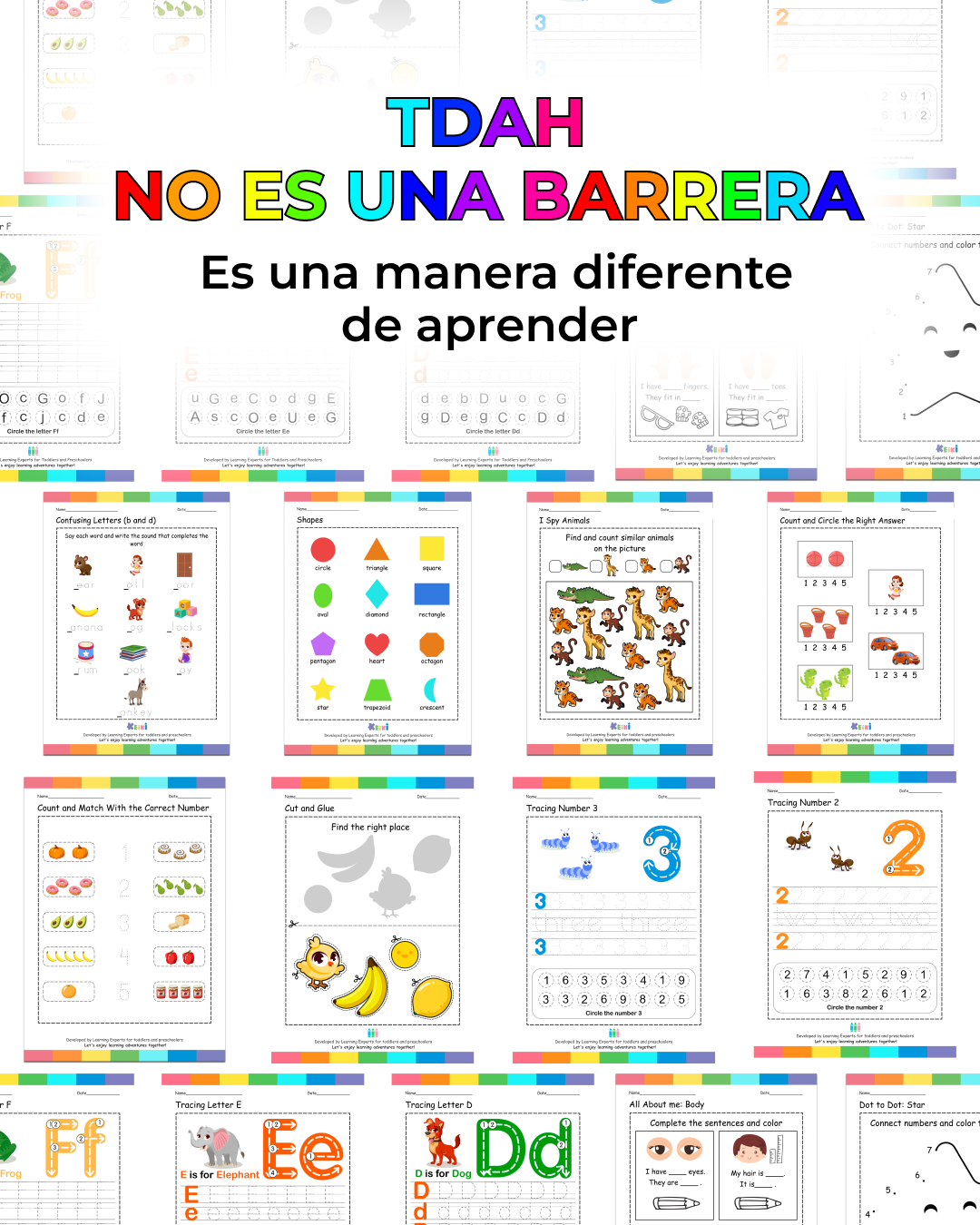Educación de la primera infancia Facebook ad: Para niños de 2 a 7 años