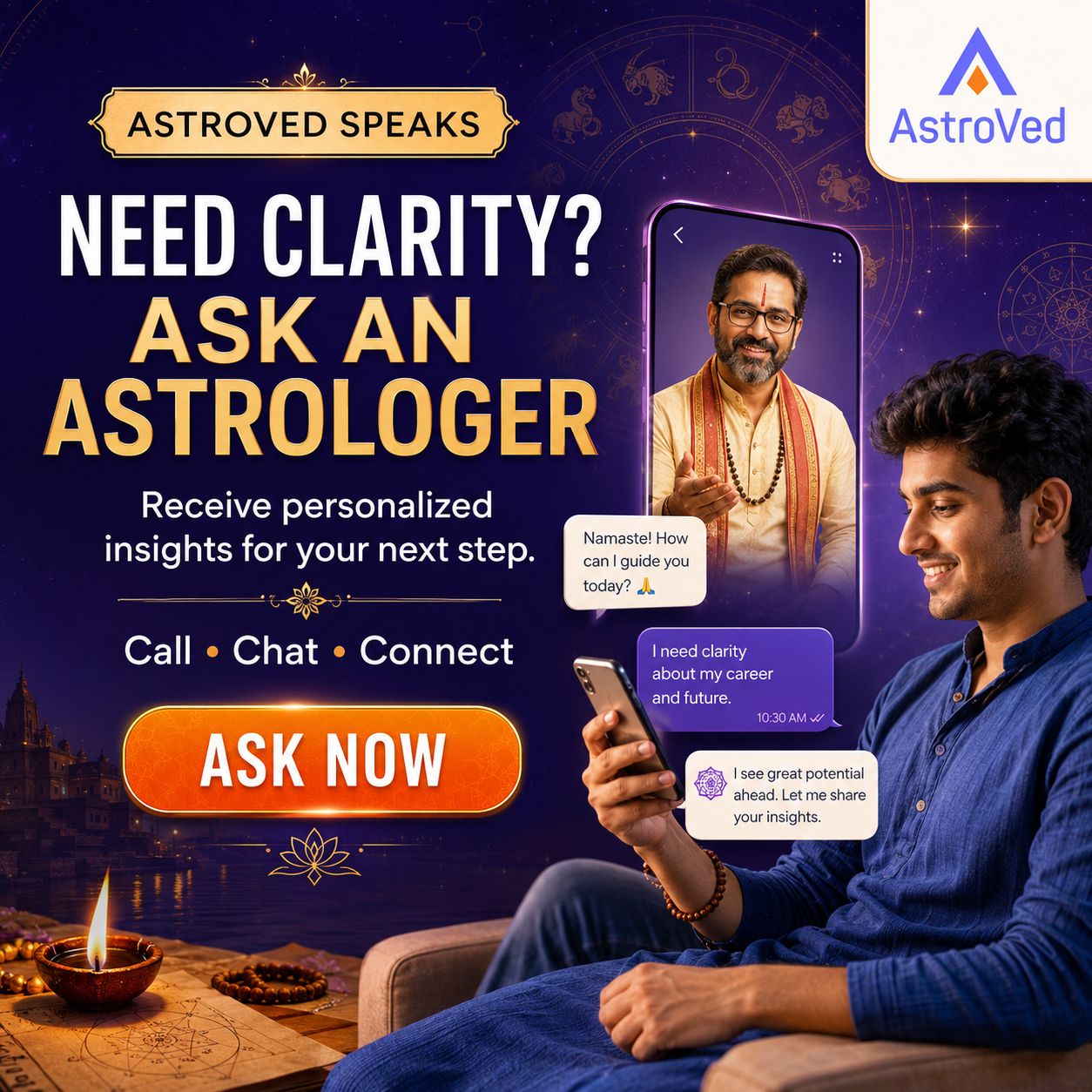 AstroVed Facebook ad from Jul 13, 2026