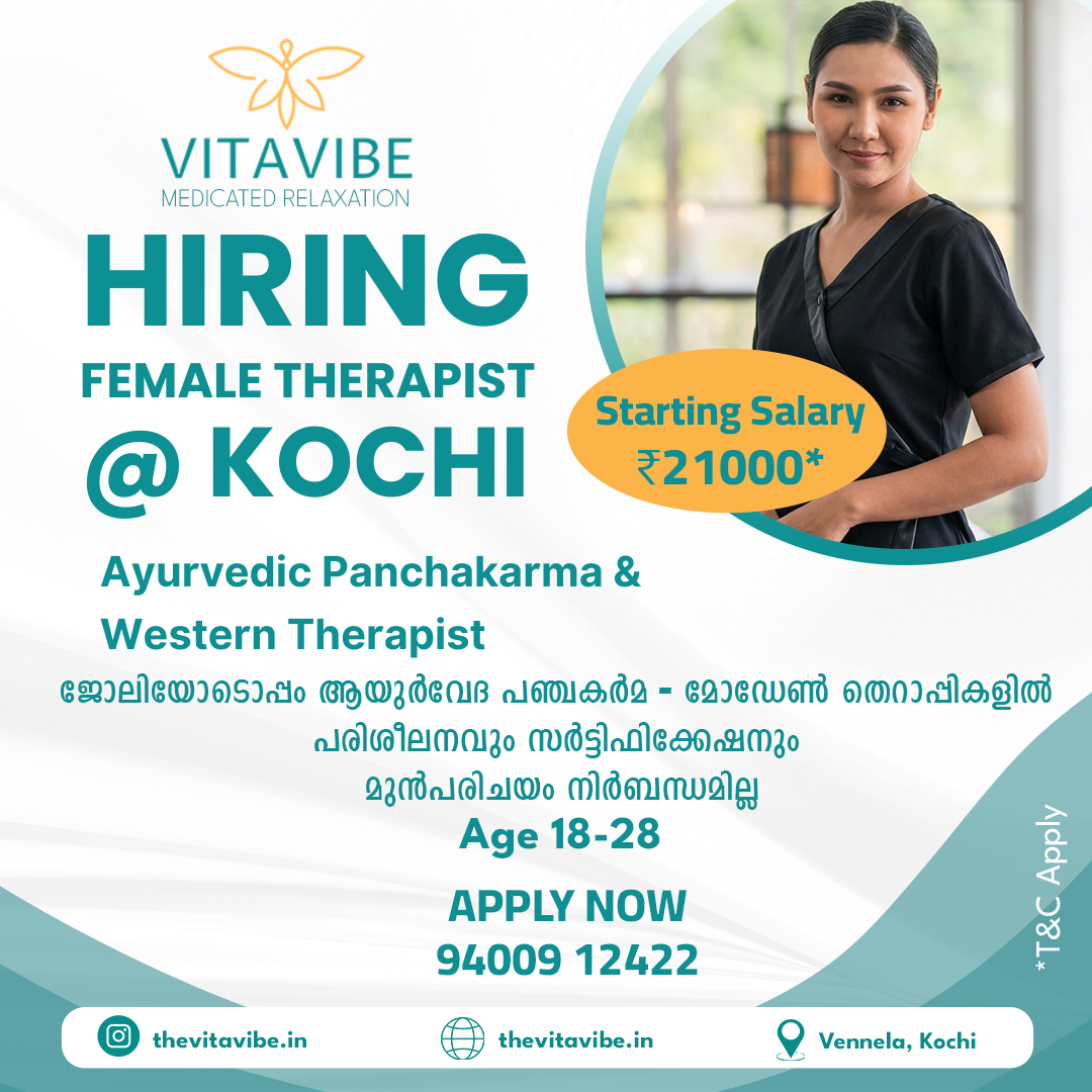 thevitavibe.in Facebook ad: Female Therapists Required @ Kochi