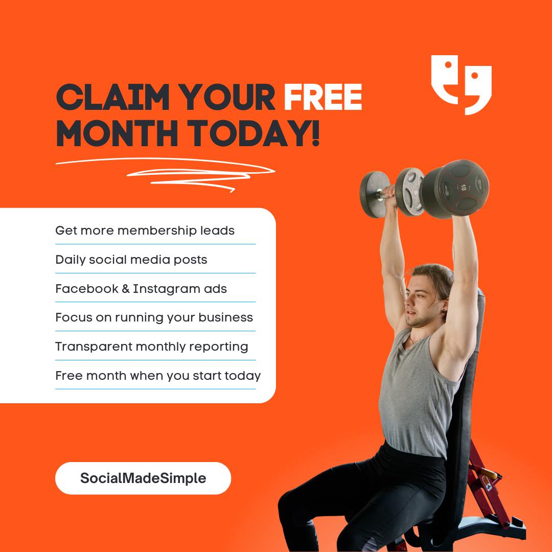 SocialMadeSimple Facebook ad: Gym Owners: Stop Chasing Leads.