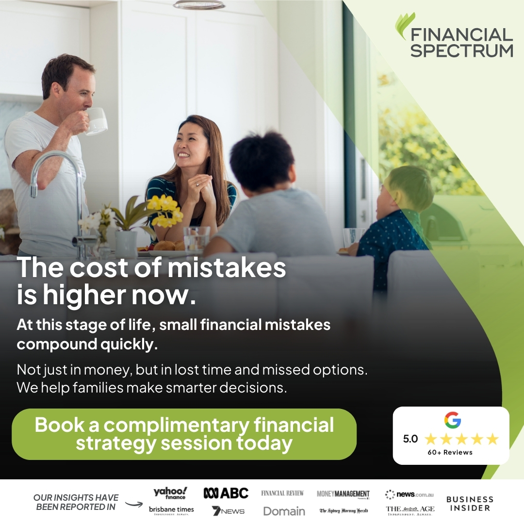 Financial Spectrum - Financial Planners Sydney Facebook ad: Book your complimentary session in today