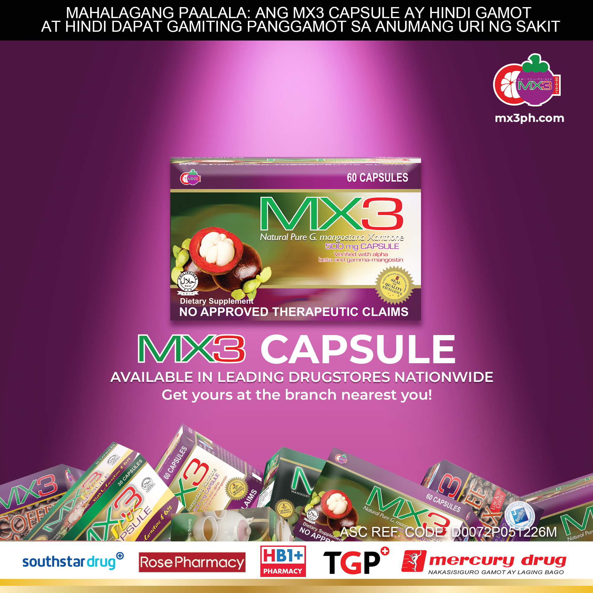 MX3 Natural Supplements Facebook ad
