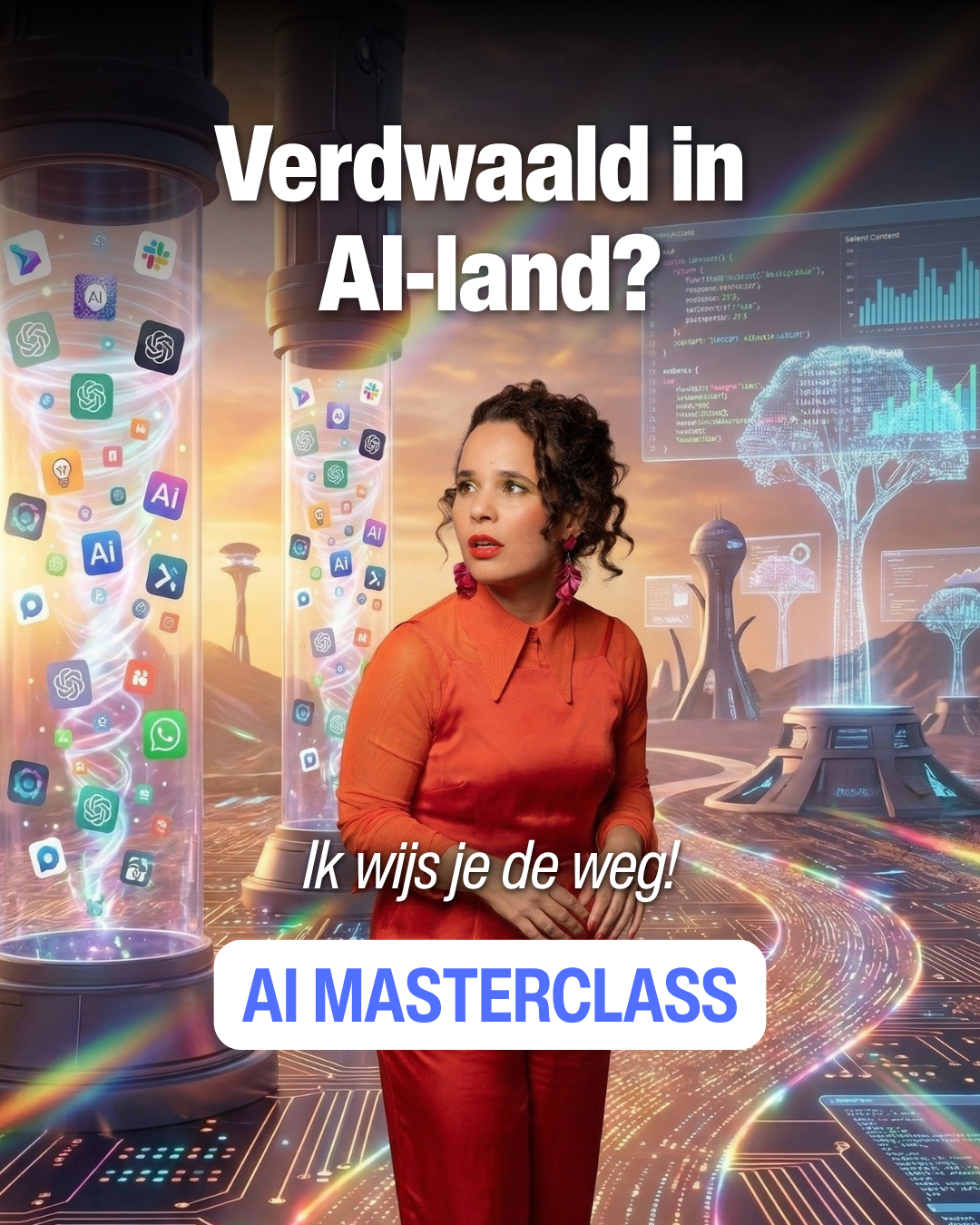 Simone Levie Facebook ad: AI Masterclass - AI, apps, salespagina's en meer →