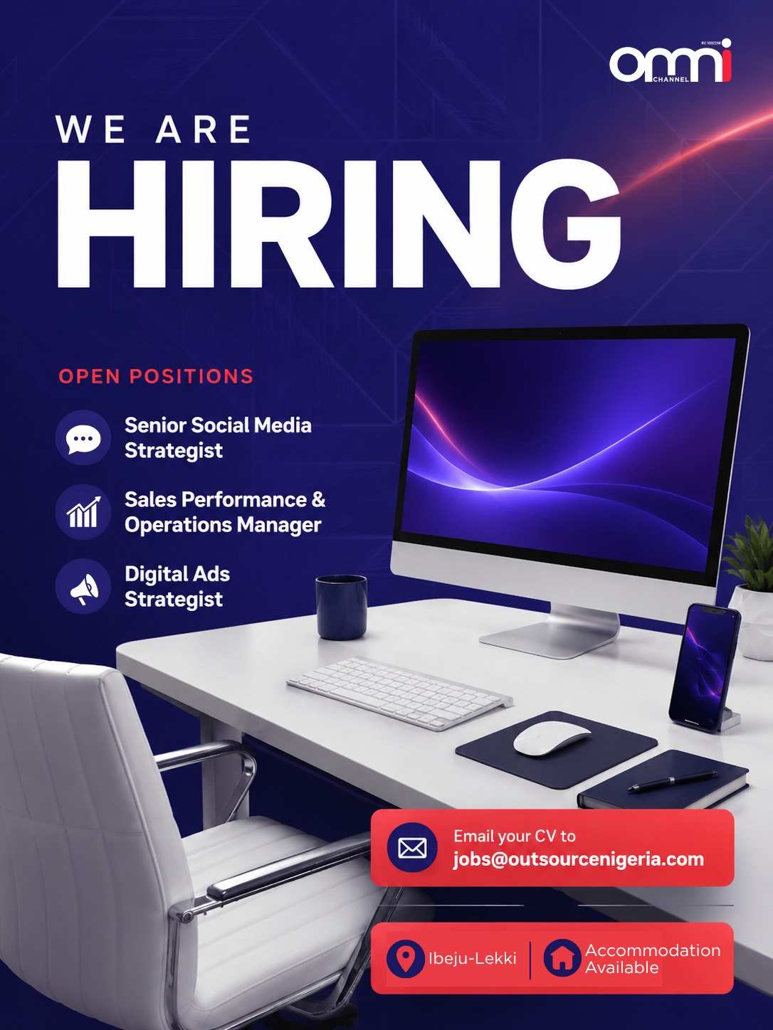 Omni Channel Facebook ad: Dream Job Alert in Ibeju-Lekki