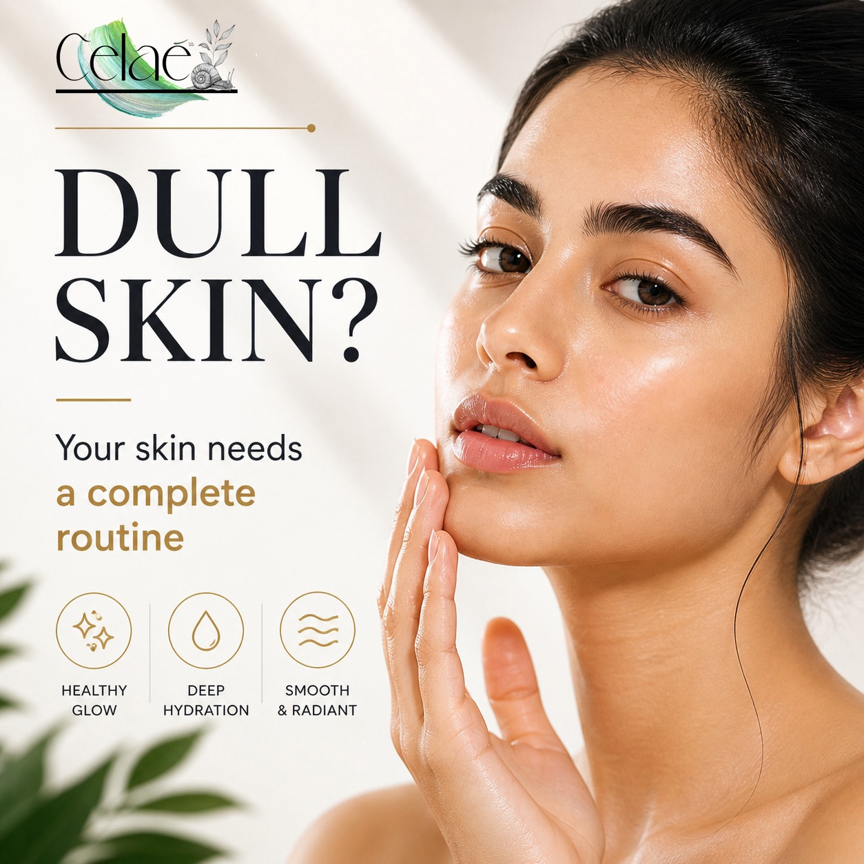 Celaé Facebook ad: Your skin doesn’t need more products