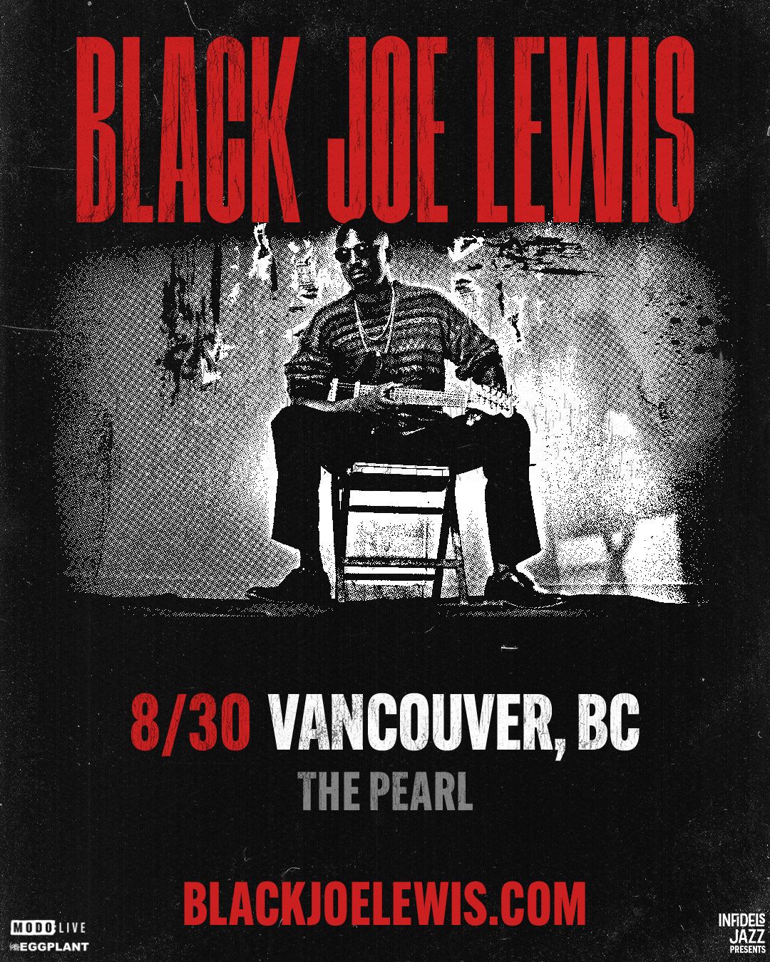 The Pearl on Granville Facebook ad: Tickets for Black Joe Lewis & The Honeybears