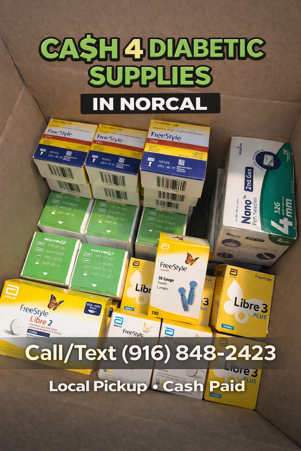 NorCal Diabetic Strip Buyback Facebook ad