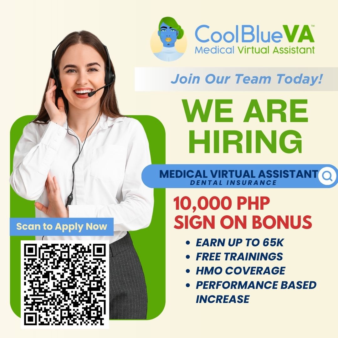 Cool Blue VA Facebook ad: Apply To Dental Insurance - Virtual Assistant With Cool…