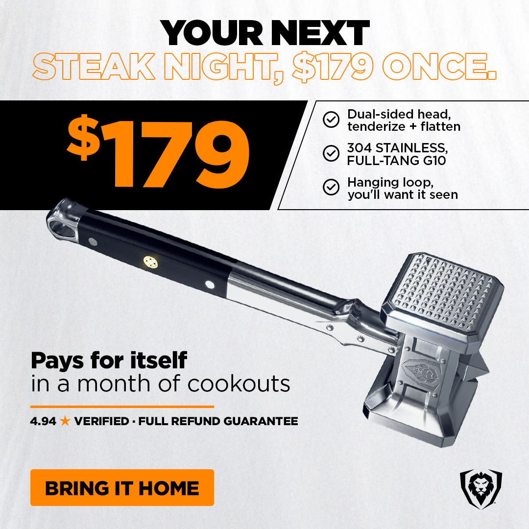 Dalstrong Facebook ad: Meat Tenderizer 15 | Dual Sided, Heavy Duty & Extra-Large…