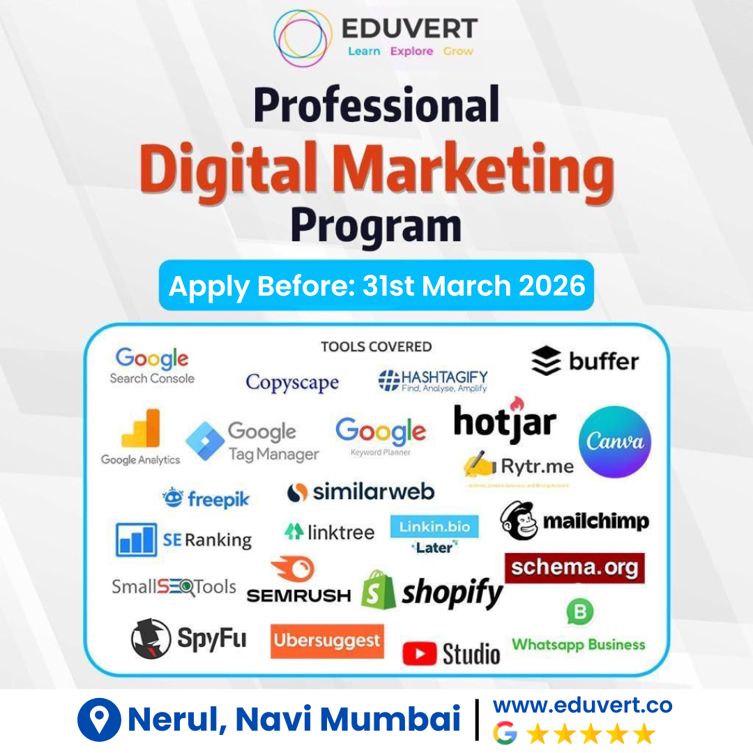 EduVert Facebook ad: Become a Digital Marketing Expert in 3.5 Months