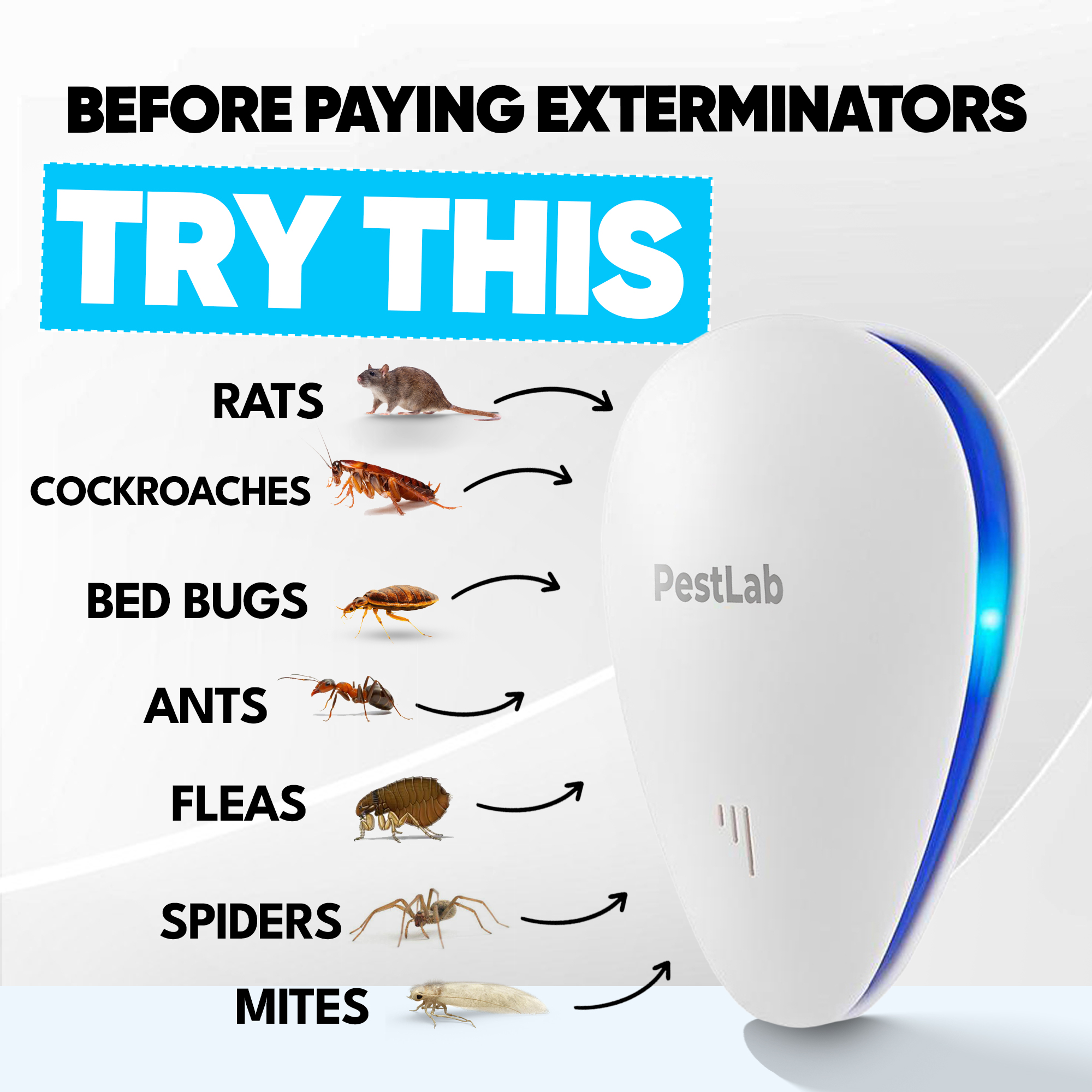 PestLab Facebook ad: Say Goodbye to Pests for Good with This Safe, Easy Solution