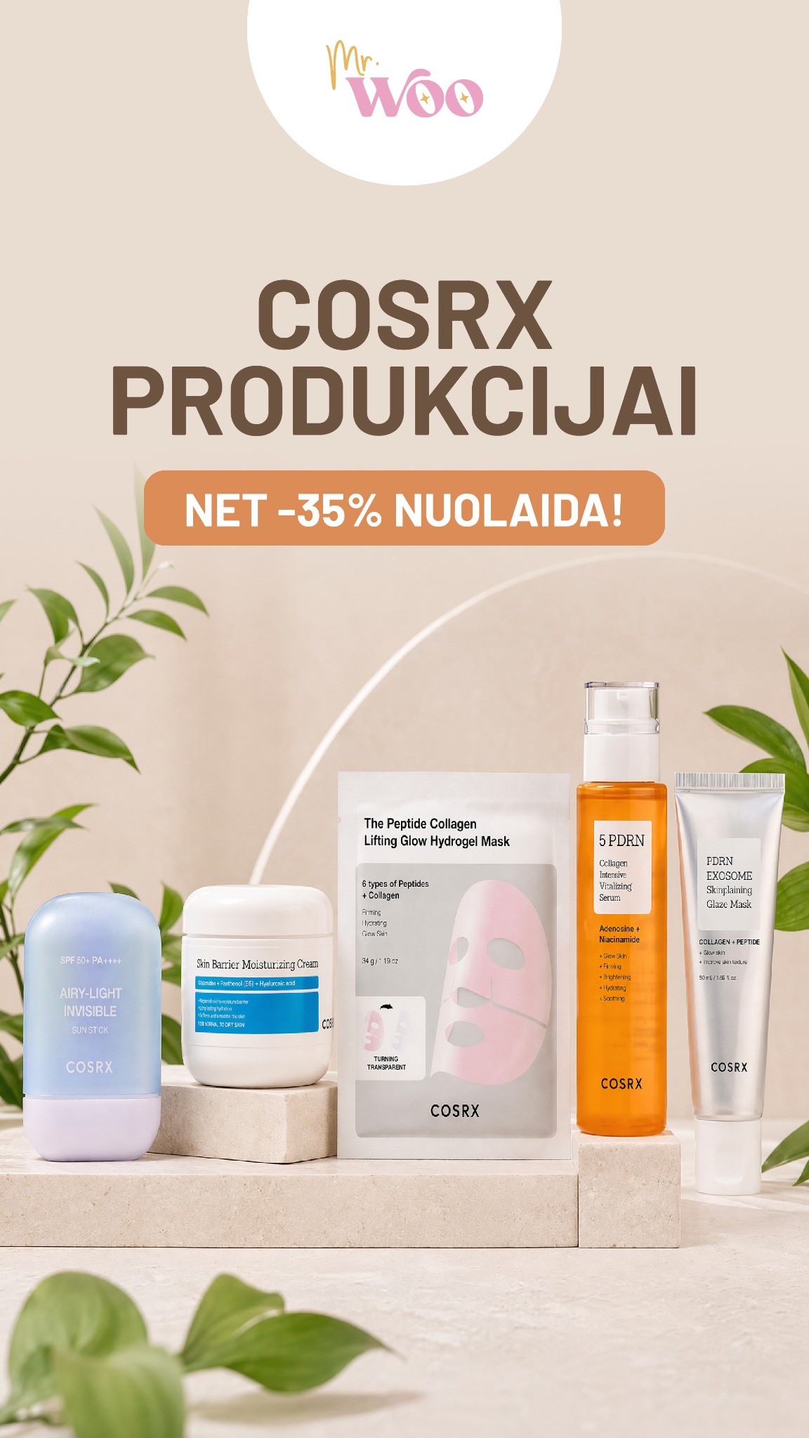 Korėjietiška kosmetika Mr. Woo Facebook ad